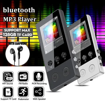 

up to 128GB bluetooth MP3 Player Earphones HiFi fm Radio Sport MP 4 HiFi Portable Music Players Voice Recording Recorder TF Card