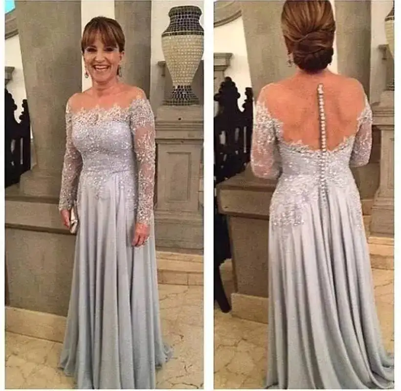 Plus Size 2019 Moeder Van De Bruid Jurken A-lijn Lange Mouwen Chiffon Lace Kralen Lange Elegante Bruidegom Moeder Jurken Wedding Plus Size 2019 Moeder Van De Bruid Jurken A-lijn Lange Mouwen Chiffon Lace Kralen Lange Elegante Bruidegom Moeder Jurken Wedding
