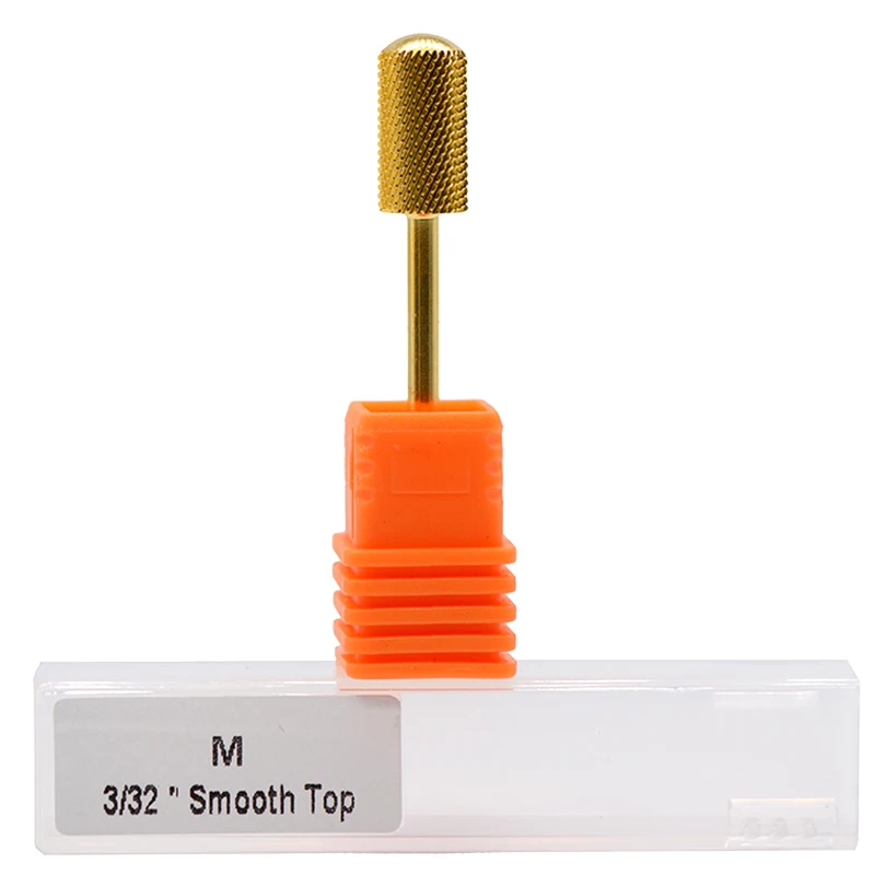 MAOHANG 10PCS/LOT 3/32" Gold Carbide Nail Drill Bit Milling Cutter For Electric Manicure Pedicure Machine Device Tool Remove Gel 4