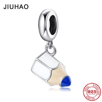 

2019 New 925 Sterling Silver Fashion Small pencil pendants Beads for jewelry Fit Original Designer Charms Bracelets making