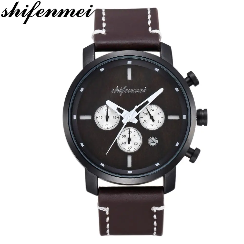 Shifenmei Mens Watches Top Brand Luxury Quartz Watch Man Chronograph Watch Casual Clock Male Gifts for 1