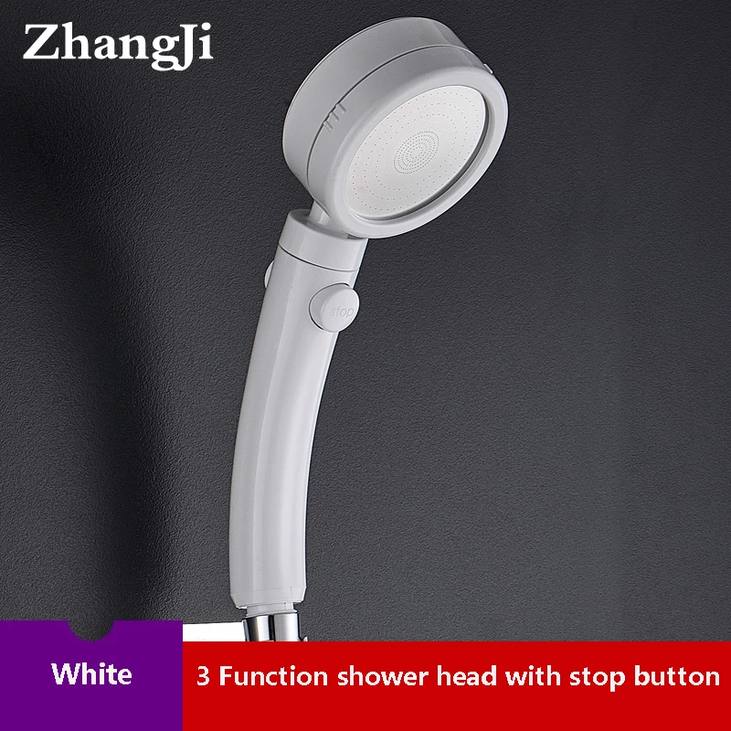 

High Pressure switch shower head Round water saving bath rainfall shower Functional knock down waterfall abs Shower Heads ZJ038