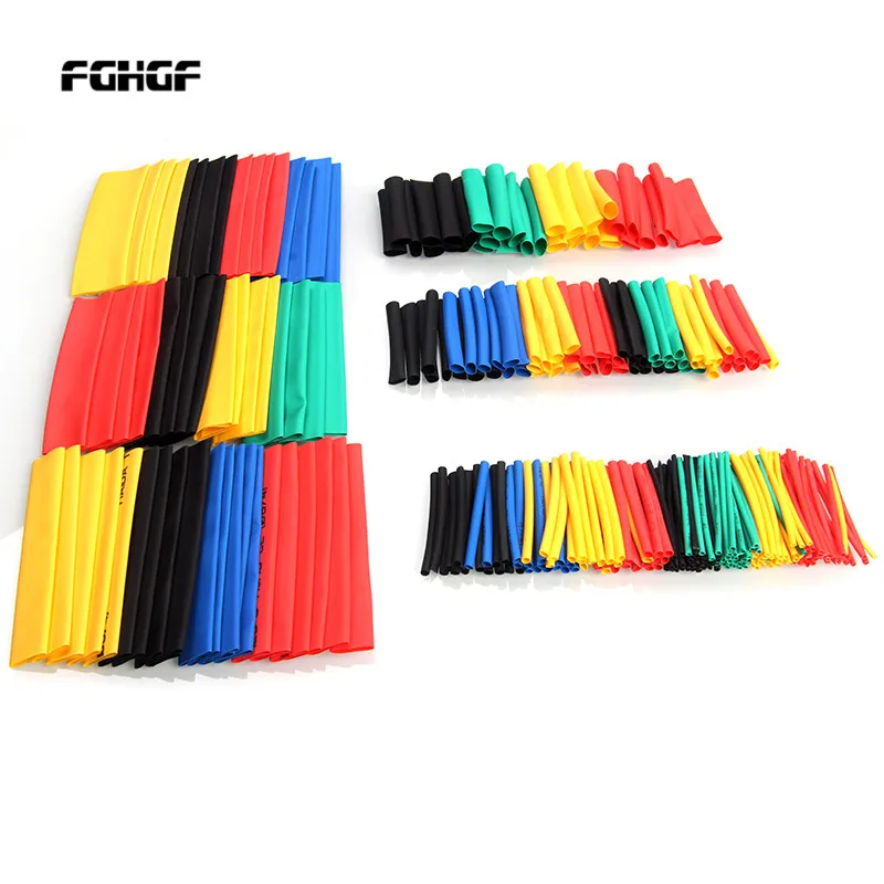 70Pcs Assorted Polyolefin Heat Shrink Tubing Tube Cable Sleeves Wrap Wire Set 8 Sizes Multicolor/Black | Обустройство дома