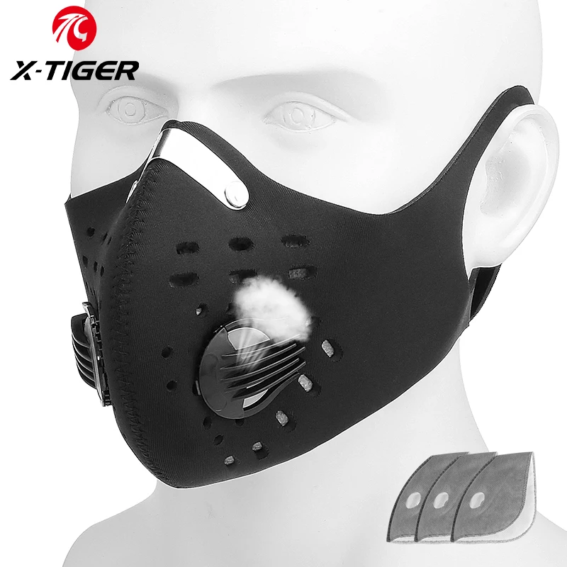 

X-TIGER KN95 Antiviral Coronavirus Protection mask Cycling Face Mask Anti-Pollution breathing Mask With Activated Carbon Filters