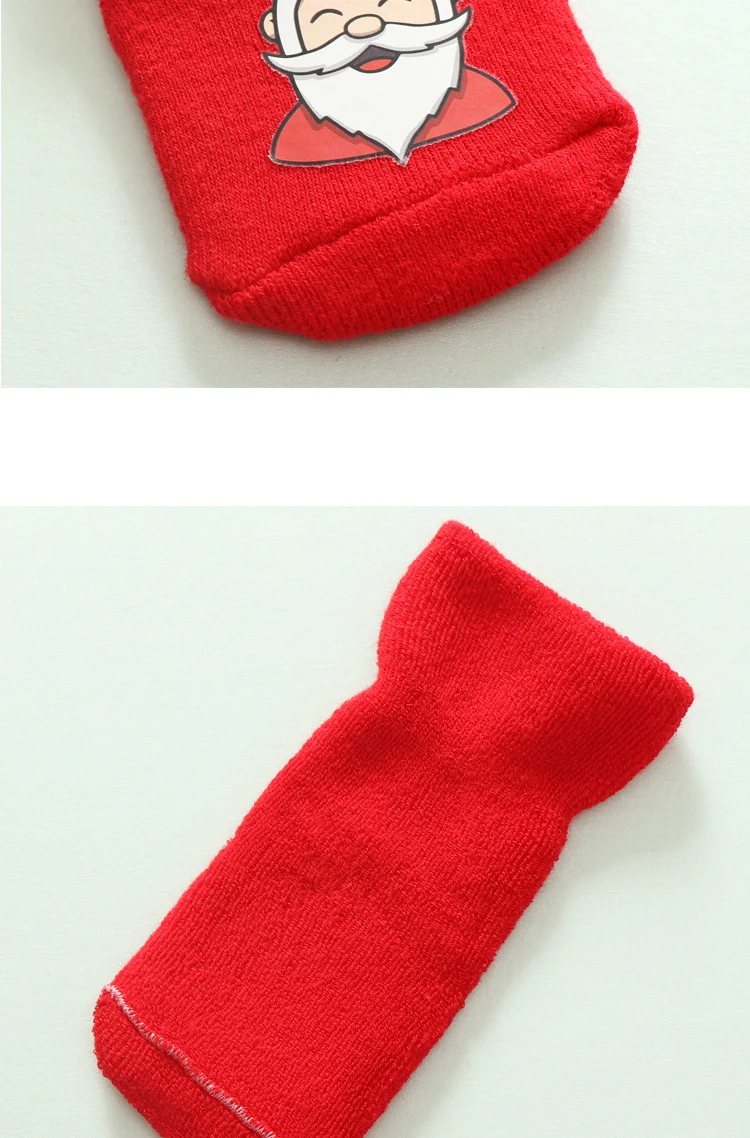 Рождественские носки нескользящие носки-тапочки для маленьких мальчиков и девочек хлопковые Рождественские теплые носки для новорожденных на зиму и осень