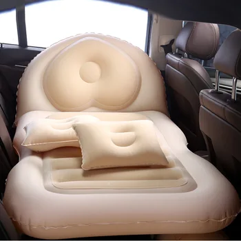 

Flocking Car Air Inflatable Travel Mattress Bed Universal Multi functional Back Seat Sofa Love Heart Pillow Outdoor Camping Mat