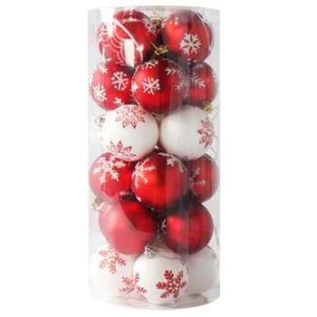 

24 Christmas Decoration Ball Tree Ornaments Plastic Decoration Toys 6 cm Ball Gadgets on Christmas Tree New