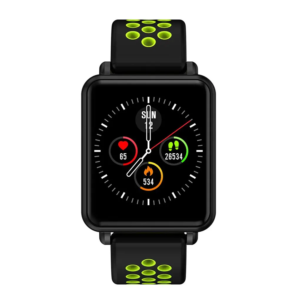 black green A6 смарт-браслет reloj inteligente pulsometro ritmo cardi фитнес-трекер пульт дистанционного управления умный браслет - Цвет: black green
