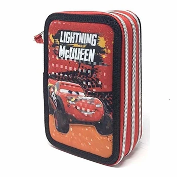 

Cars- Astuccio Scuola Saetta McQueen Disney Pixar 3 Zip, Multicolore, CA0454