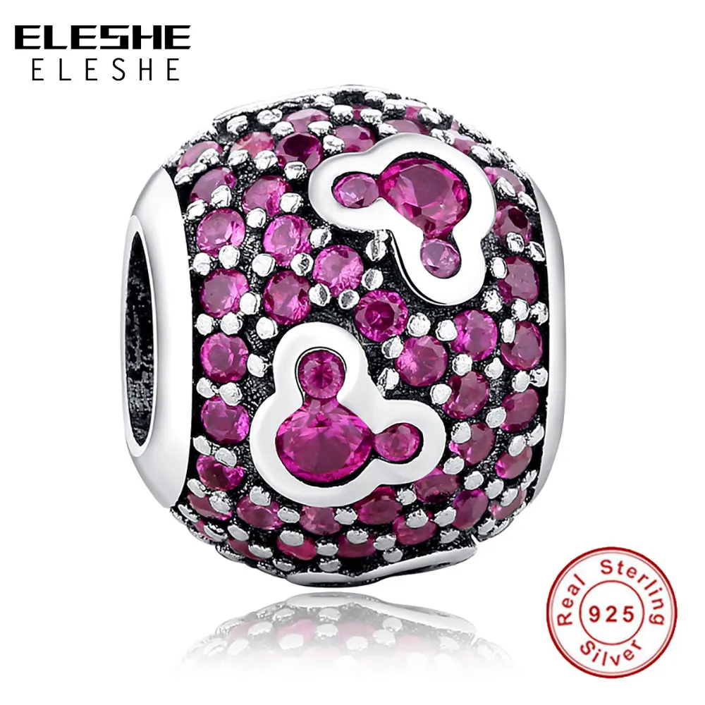 Подлинный ELESHE 925 стерлингового серебра с винтажными рисунками из мультфильма