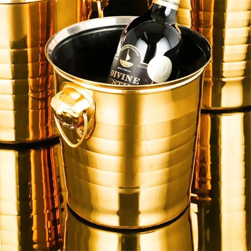 3L/5L/7L Tiger Head Stainless Steel Ice Bucket Wine Champagne Wine Chiller Bottle Cooler Champagne Beer Chiller Ice Barrel