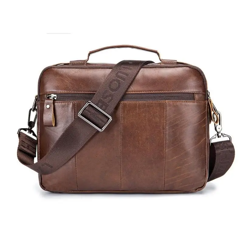 Мужской деловой портфель, винтажная сумка-мессенджер из натуральной кожи для ноутбука, Большая вместительная сумка-тоут, Офисная сумка