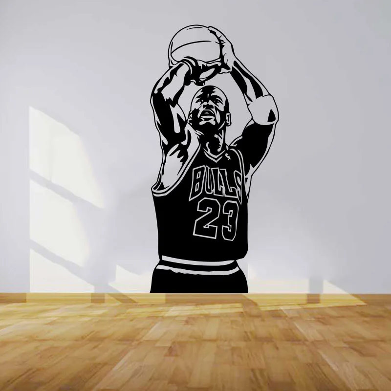 Home Decor Michael Wall Sticker Basketball Player Decal Sports Star Children's Room Brand New Design Fashion Poster Mural SP-246