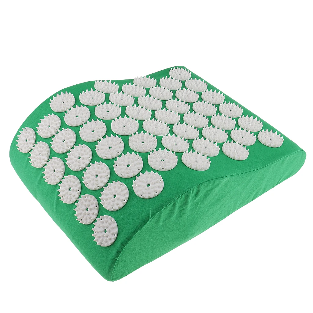 Neck Pillow Cushion Acupressure Massage Pillow Mat Cushion for Neck Shoulder Head Stress Tension Relaxing Home Yoga Use