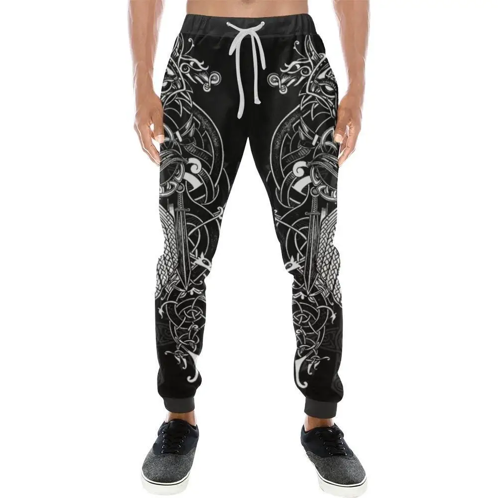 

Men Casual Pants Vikings Tattoo 3D Full Printing Trousers Autumn Fashion Joggers Pants PA04