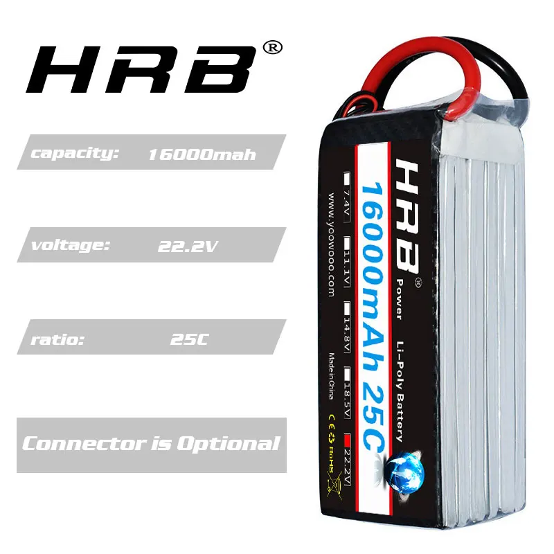 RC Lipo батарея 6S 22,2 V 16000mAh 25C XT150 разъем Электрический велосипед 48v 16ah батарея для радиоуправляемые машины самолеты вертолет Танк Игрушка
