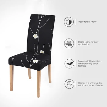 

Chair Cover Stretch Dining Washable Slipcovers Furniture Decor For Wedding Party Hotel1/2/4/6pcs