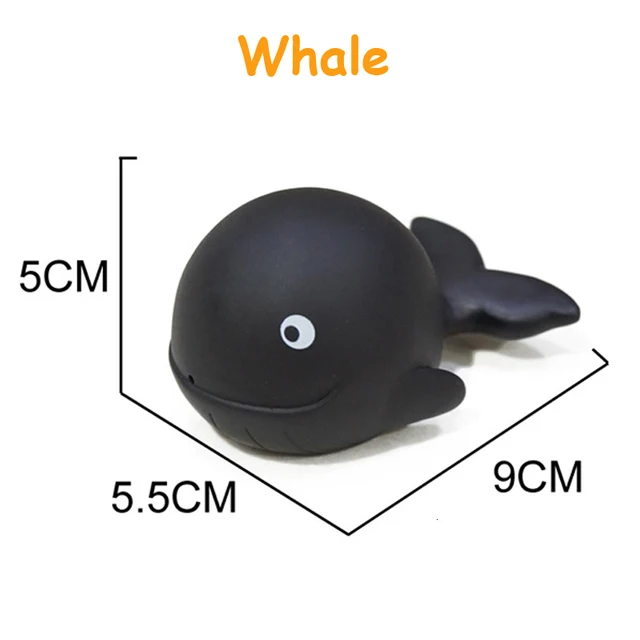 1PCS Baby Bath Toys Soft Rubber Duck Squeeze Sound  Float Animals Bathroom Swimming Water Toys for Children Boys Girls 4
