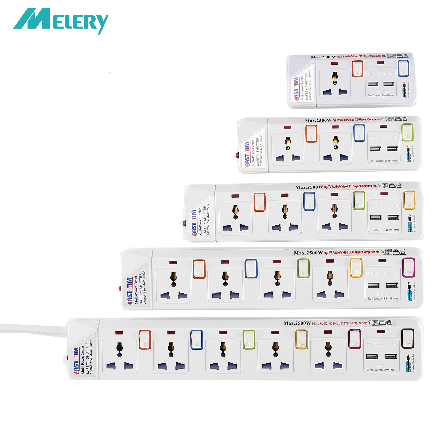 Удлинитель 1/2/3/4/5 Way AC универсальные розетки розетка с индивидуальным USB