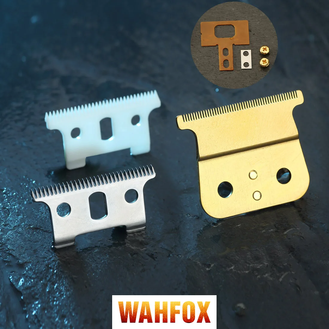 WAHFOX Replacement Blade Set 32 Teeth Professional Hair Trimmer for Andis GTO,GO,SL,SLS,LS,LS2 Clipper 3