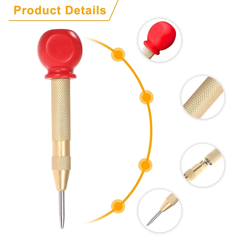 Center Punch - Automatic Center Punch with Brass Handle