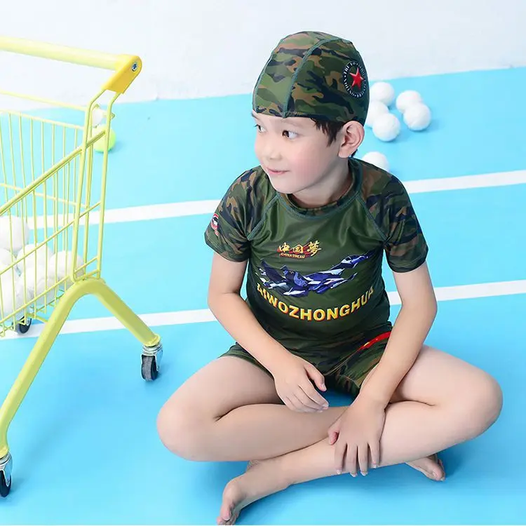 

Children Two-piece Swimsuits BOY'S Swimming Trunks Set Boy Quick-Drying Split Type Tour Bathing Suit Children Male Baby Swimwear