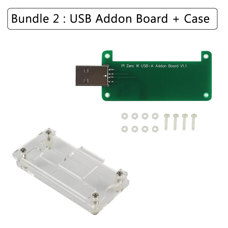Board with Case Raspberry Pi Zero дополнительная плата BadUSB удлинитель usb type-A Разъем u-диск акриловый чехол для Raspberry Pi Zero W WH 1,3 - Цвет: Board with Case