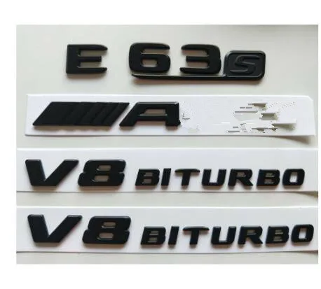 Новая полностью матовая черная эмблема E63s Для AMG V8 BITURBO эмблемы для Mercedes W212 W213 |