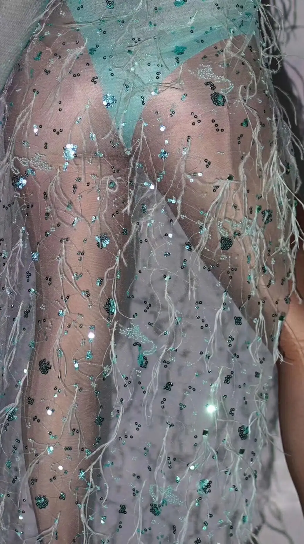 Costum Singer, сексуальный женский топ, эластичное боди, со шлейфом, юбка, перья, для ночного клуба, однотонный, Dj Ds, обтягивающий комбинезон для женщин
