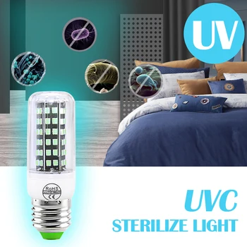

UVC Lamp Sterilizer E27 E14 UV LED Disinfection Light Ampoule LED UVC Lamp Sterilizer UV Sterilization Lamp 112 LEDs Diode Bulb