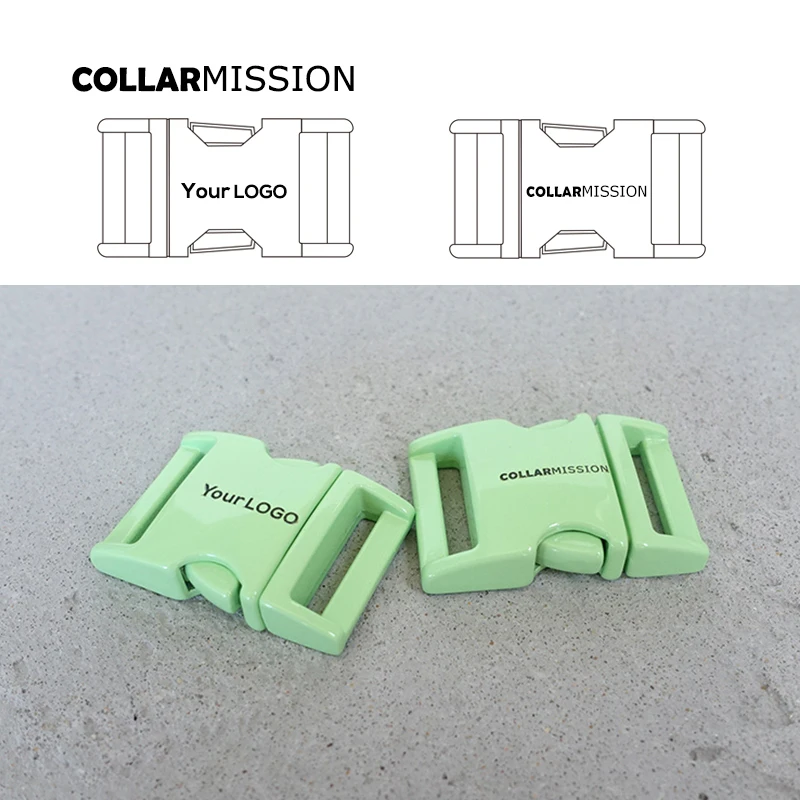 

50pcs/lot engraved green metal buckle quick side release 20mm ， we provide laser engraving service customize LOGO CCK20G