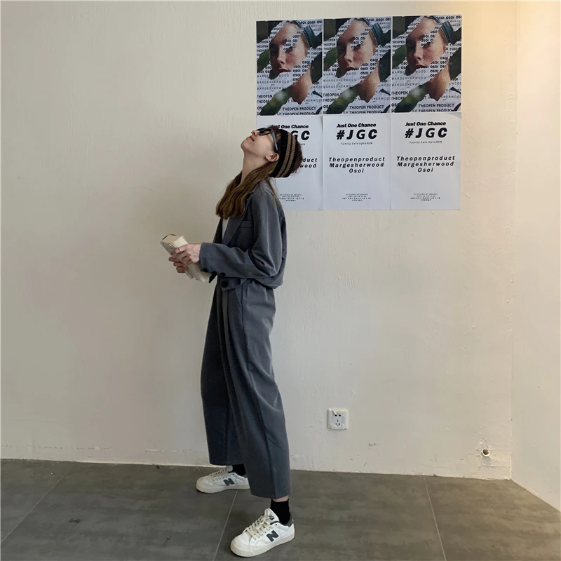 6945# Цена за сетку для фотосессии~ универсальный маленький костюм с длинными рукавами для похудения+ свободный костюм с широкими штанинами Капри