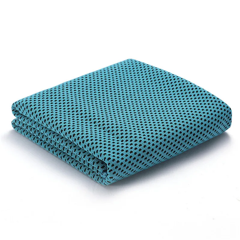 Light Blue Спортивное летнее холодное полотенце для улицы портативное быстросохнущее полотенце Toalha для кемпинга для плавания в тренажерном зале для фитнеса 30*100 полотенце для бега - Цвет: Light Blue