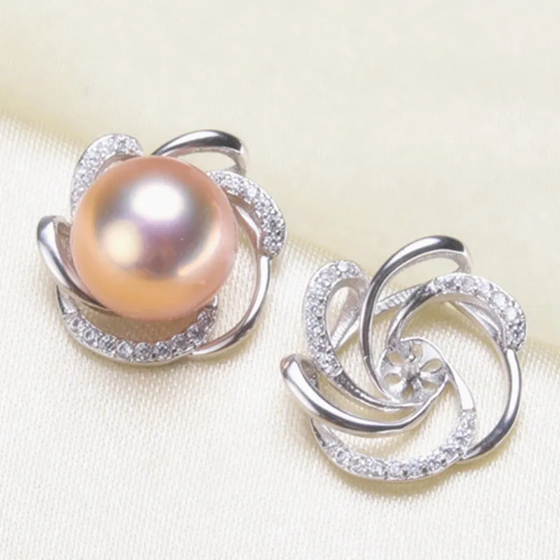 

2019 New Fashion Pearl Earrings Parts, Stud Earrings with Earrings Stoppers/Back/Cup Findings Accessory, 925 Silver Metal