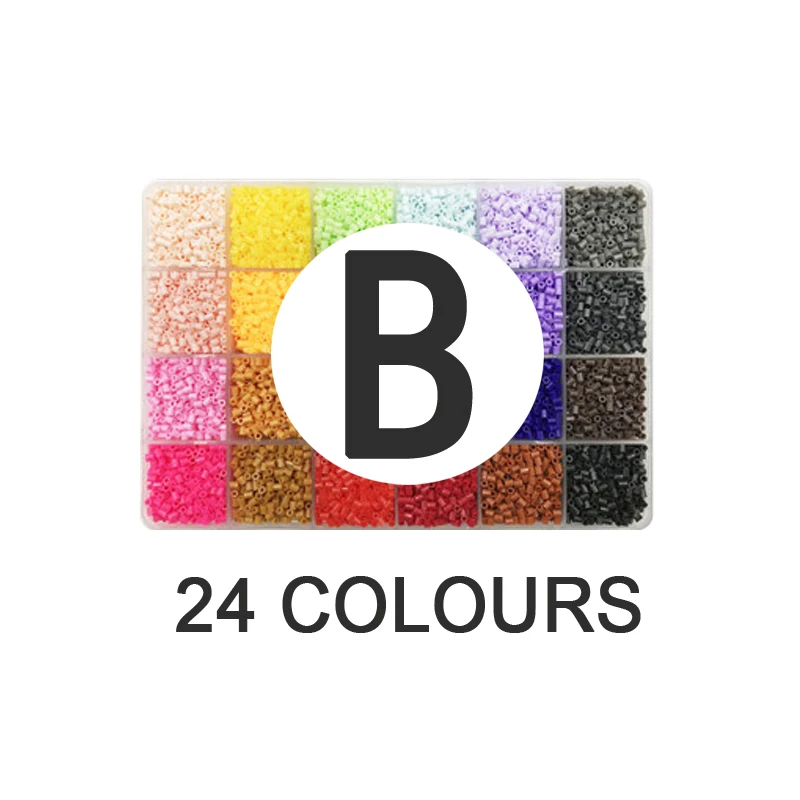 Online 24 farben platte Yantjouet 2,6mm Mini Perlen Set 13200 stücke 6 kits DIY Hama Perlen Eisen Perlen Hohe qualität Geschenk