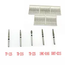 50 шт. зубные Алмазные Боры для сыпучих материалов Черный 1,6 мм наконечник для высокоскоростной бормашины TF-11S/TR-12S
