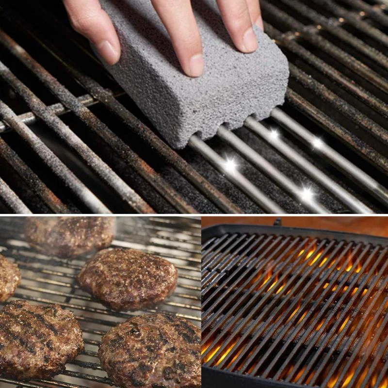 3 Pcs BBQ Grill Cleaning Brick Block Barbecue Racks Stains Grease Cleaning Stone 3 Pcs BBQ Grill Cleaning Brick Block Barbecue Racks Stains Grease Cleaning Stone