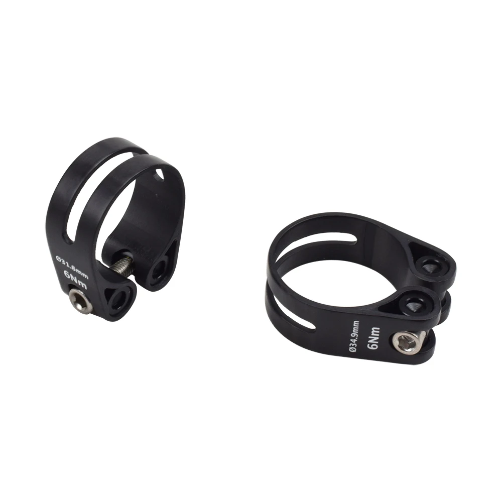 Carbon Bike Seat Clamp 31.8mm 34.9mm Carbon Fiber MTB Mountain Bicycle Seatpost Clamps Titanium/Stainless Steel Bolt