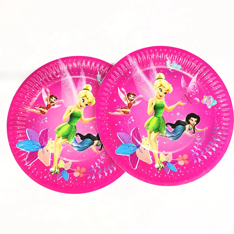 77 шт TinkerBell одноразовые наборы посуды TinkerBell тарелки чашки соломинки TinkerBell украшения для дня рождения