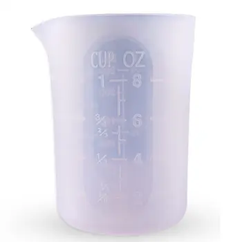 

2Pcs 100ML 250ML Flexible Silicone Measuring Cup Cook Bakers Resin Jewelry Tools X7YC