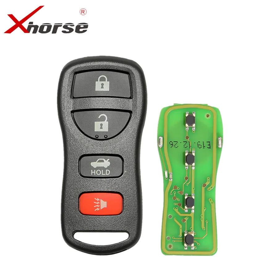 Xhorse XKNI00EN проводной дистанционный ключ для Nissan отдельные 4 кнопки английская