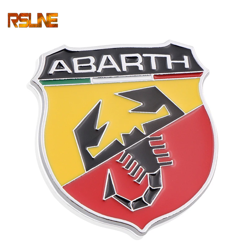 Металлическая Декоративная этикетка для Abarth, эмблема, наклейка на кузов автомобиля, наклейка для Fiat Viaggio Abarth Punto, 124, 125, 500, автомобильный стиль