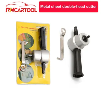 

OBD2 Nibble Metal Cutting Double Head Sheet Nibbler Saw Cutter Tool Drill Attachment Free Cutting Tool Nibbler Sheet Metal Cut