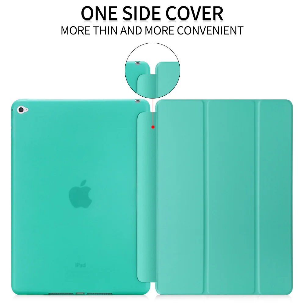 Тройной складной кожаный чехол для Apple iPad Pro 9,7 / Чехол для iPad Pro 9,7 дюйма чехол Чехол с кронштейном Pritective Capa - Цвет: Green