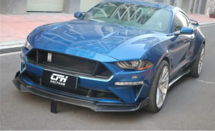 Mustang GT углеродное волокно автомобильный передний бампер гоночные решетки решетка Вокруг Накладка для Ford Mustang