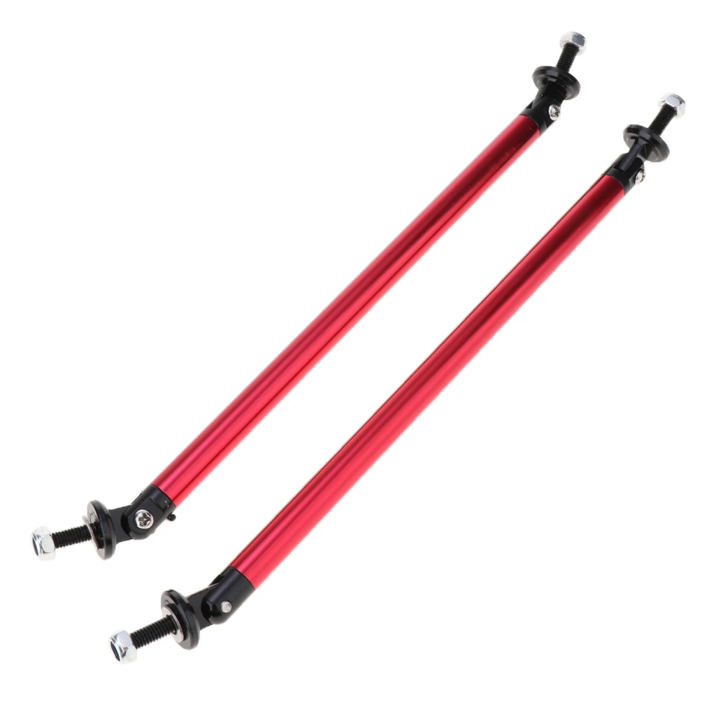 2 Pieces Univesal 150mm Chrome 6-8 Inch Adjustable Front/Rear Frame Bumper Lip Splitter Strut Rod Support Bar Dropship  