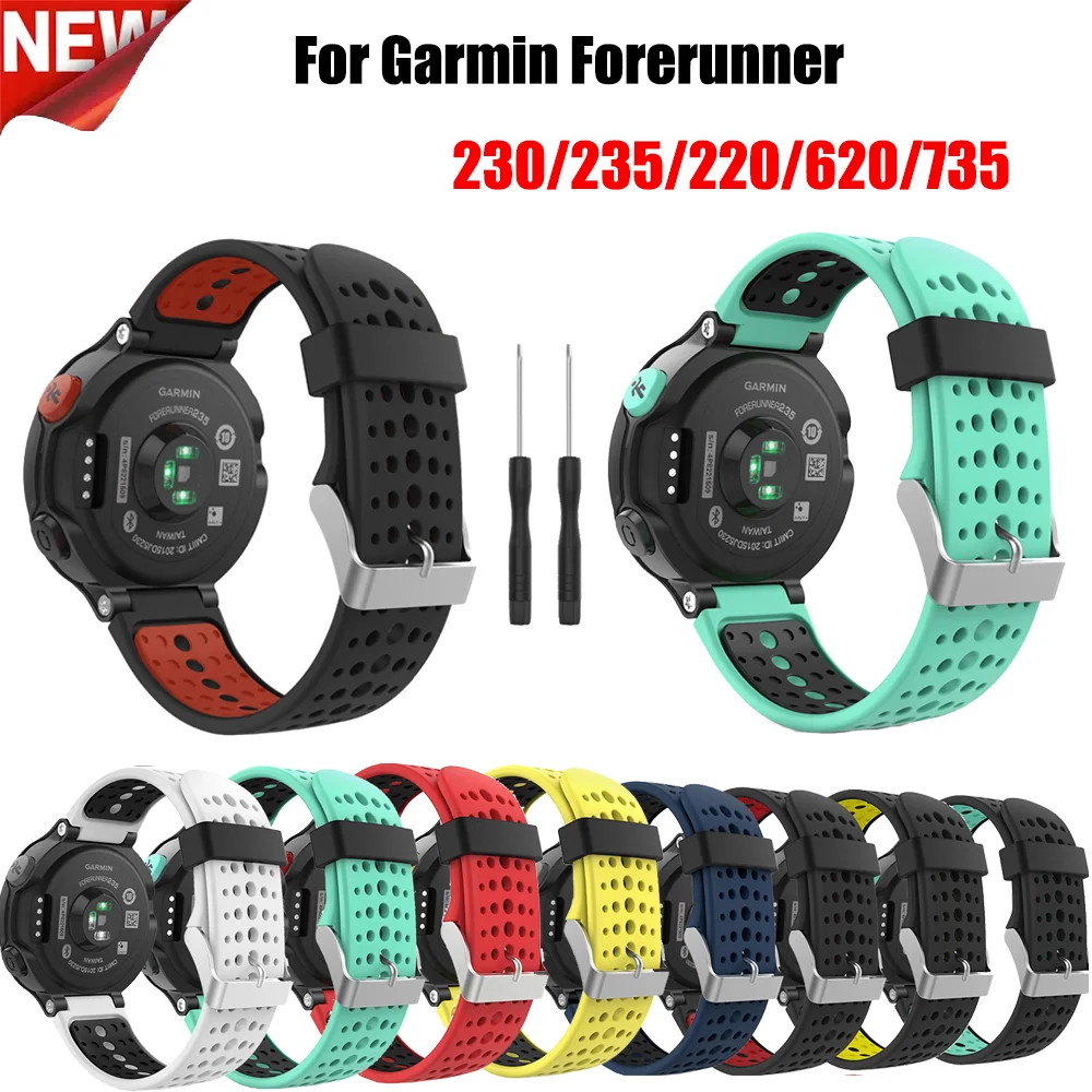 For Garmin Forerunner 220 Band Silicone Strap Bracelet For Garmin Forerunner  220/230/235/620/630/735XT/235Lite Watch Band - AliExpress