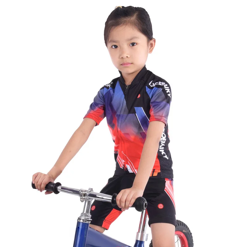 Short Sleeve Jersey + Padded Shorts Value Sport Kids Cycling Jersey Set 