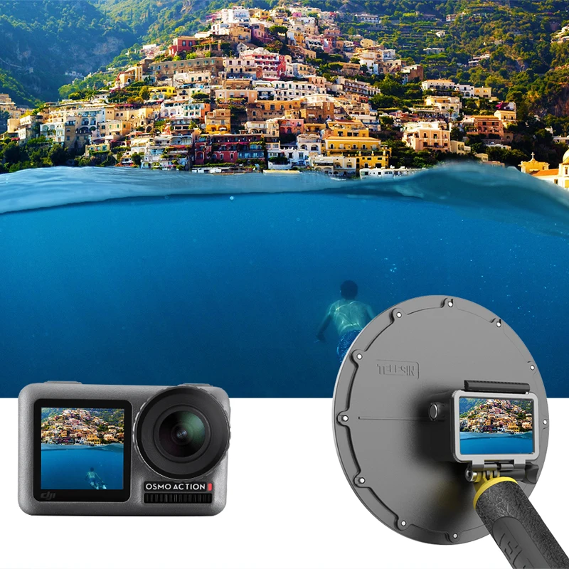 Go 6" Dome Port Pro Cover Lens Hood For DJI OSMO Pocket Action Sport Camera Underwater Waterproof Case Housing Trigger Grip