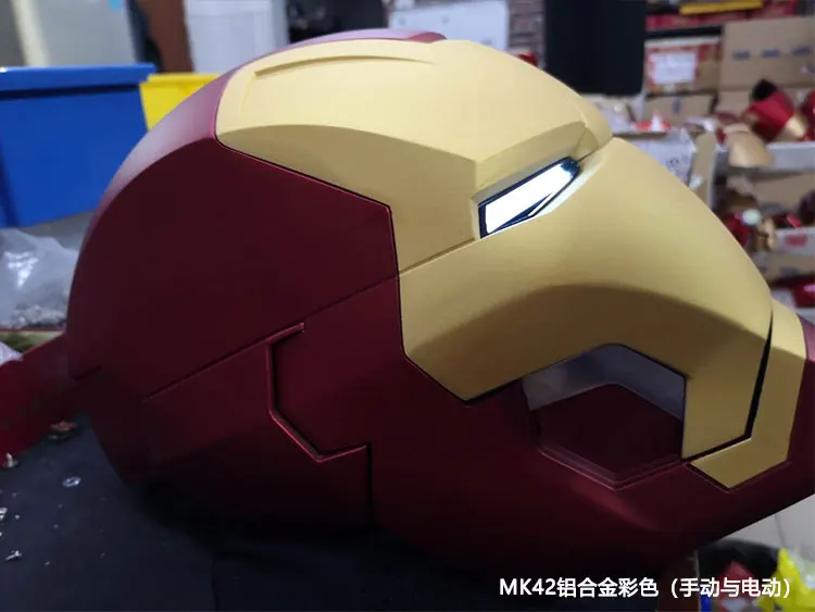 Marvel пульт дистанционного управления человек Шлем-зондирование украшение модель 1: 1 железо и сталь одежда солдат части Сияющий фильм серии